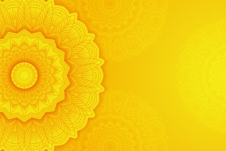 yellow mandala